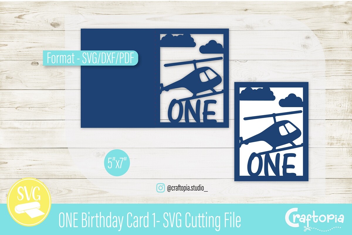 ONE BDay Boy Card – SVG Cutting File