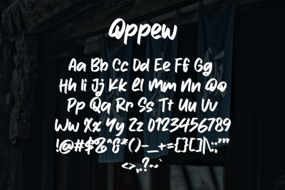 Oppew Font PNG with transparent background - Preview 1
