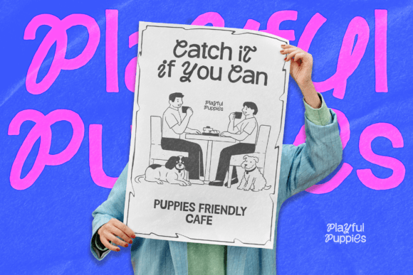 Rolly Pulfy Font PNG with transparent background - Preview 1