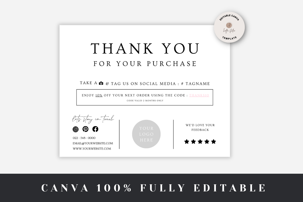 Small Business Thank You Card Template