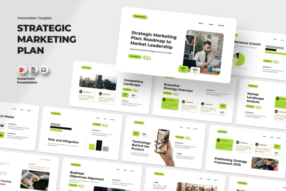 Preview of Strategic Marketing Plan - PowerPoint marketing presentation template