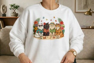 Tropical Summer Cats PNG Graphic by Creative Community · Creative Fabrica