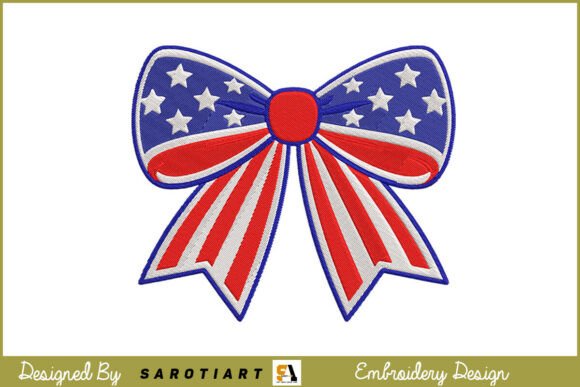 American Flag Coquette Bow