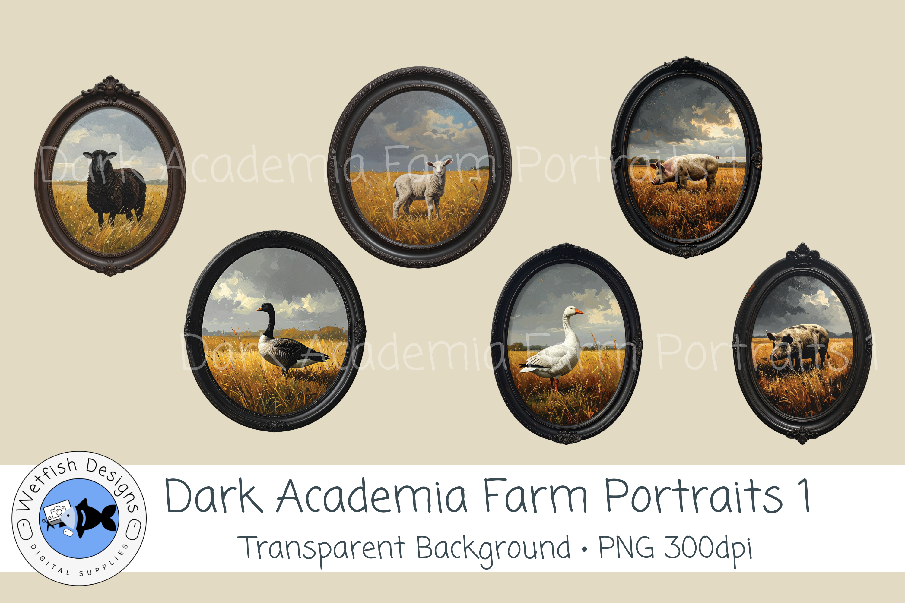 Dark Academia Farm Portraits 1
