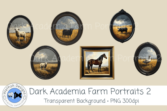 Dark Academia Farm Portraits 2
