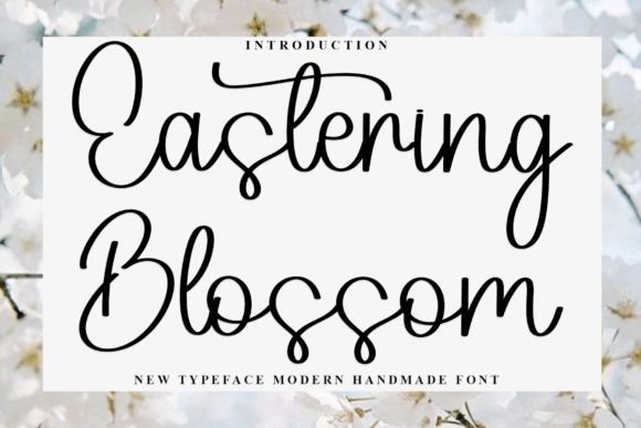 Eastering Blossom Font PNG with transparent background - Preview 2