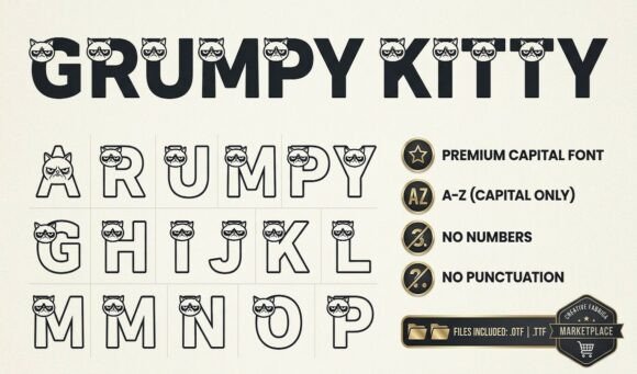 Grumpy Kitty Font - Preview 1