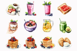 Healthy Food Clipart Graphic by Design Market · Creative Fabrica