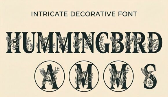 Hummingbird Font PNG with transparent background - Preview 1