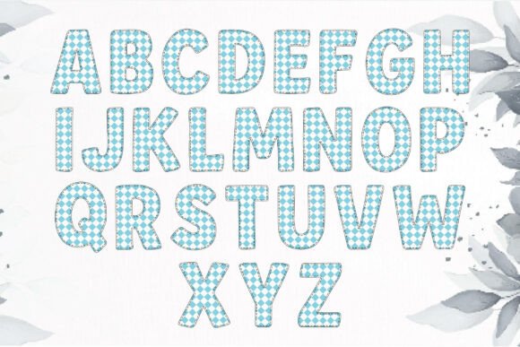 Mother Day Blue Box Font PNG with transparent background - Preview 1