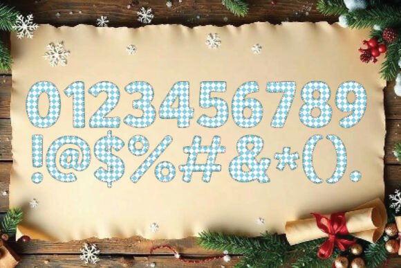 Mother Day Blue Box Font PNG with transparent background - Preview 2