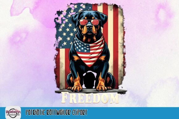 patriotic rottweiler clipart svg cricut htv shirt 4th of july dog design