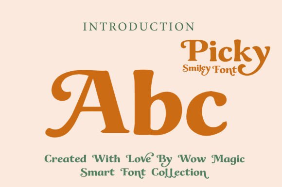 Picky Smiley Font PNG with transparent background - Preview 1