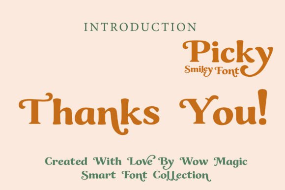 Picky Smiley Font PNG with transparent background - Preview 2