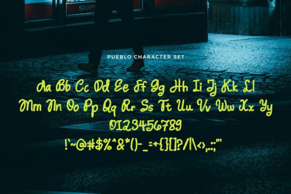 Pueblo Font PNG with transparent background - Preview 4