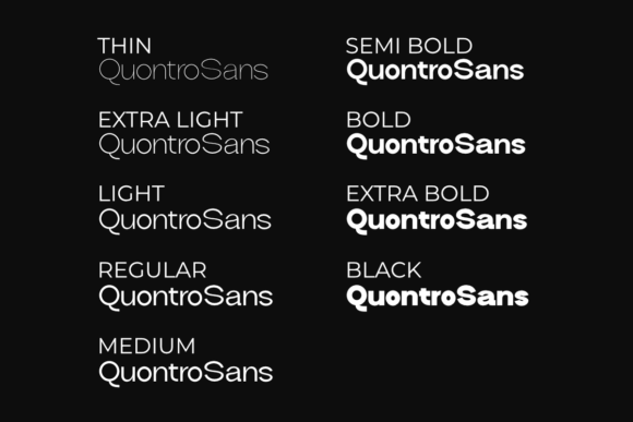 Quantro Sans Font PNG with transparent background - Preview 1