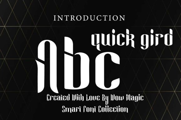 Quick Gird Font PNG with transparent background - Preview 1