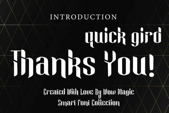Quick Gird Font PNG with transparent background - Preview 2