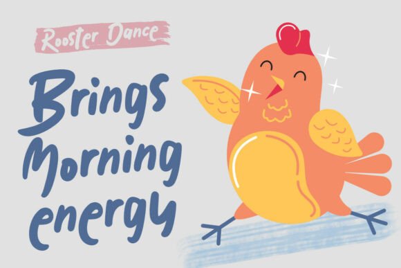 Rooster Doodle Font PNG with transparent background - Preview 6