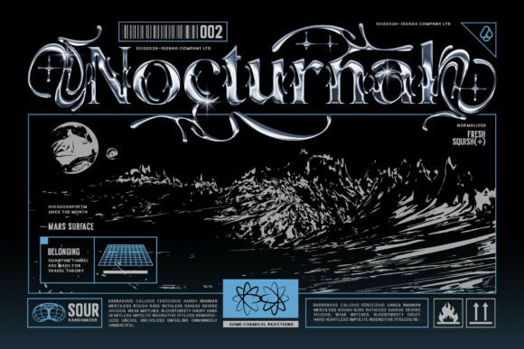 Shadow Chrome Font PNG with transparent background - Preview 3