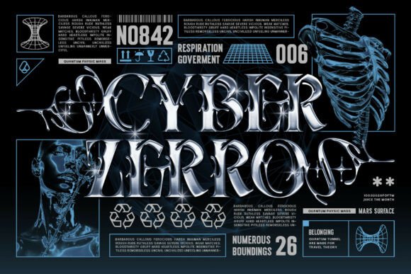 Shadow Chrome Font font preview - 4