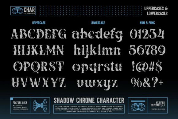 Shadow Chrome Font font preview - 5