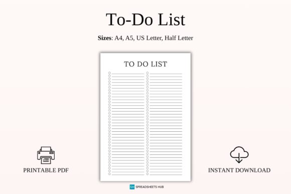To Do List Simple Checklist Printable