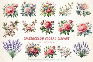 Watercolor Floral Clipart Graphic by Smart Dream Shop · Creative Fabrica