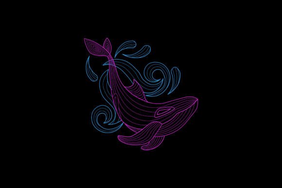 Whale with Waves