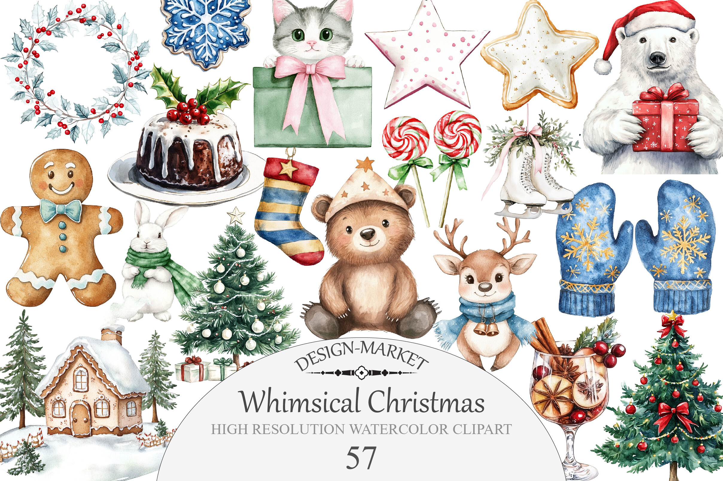 Whimsical Christmas Clipart Graphic by Design Market · Creative Fabrica