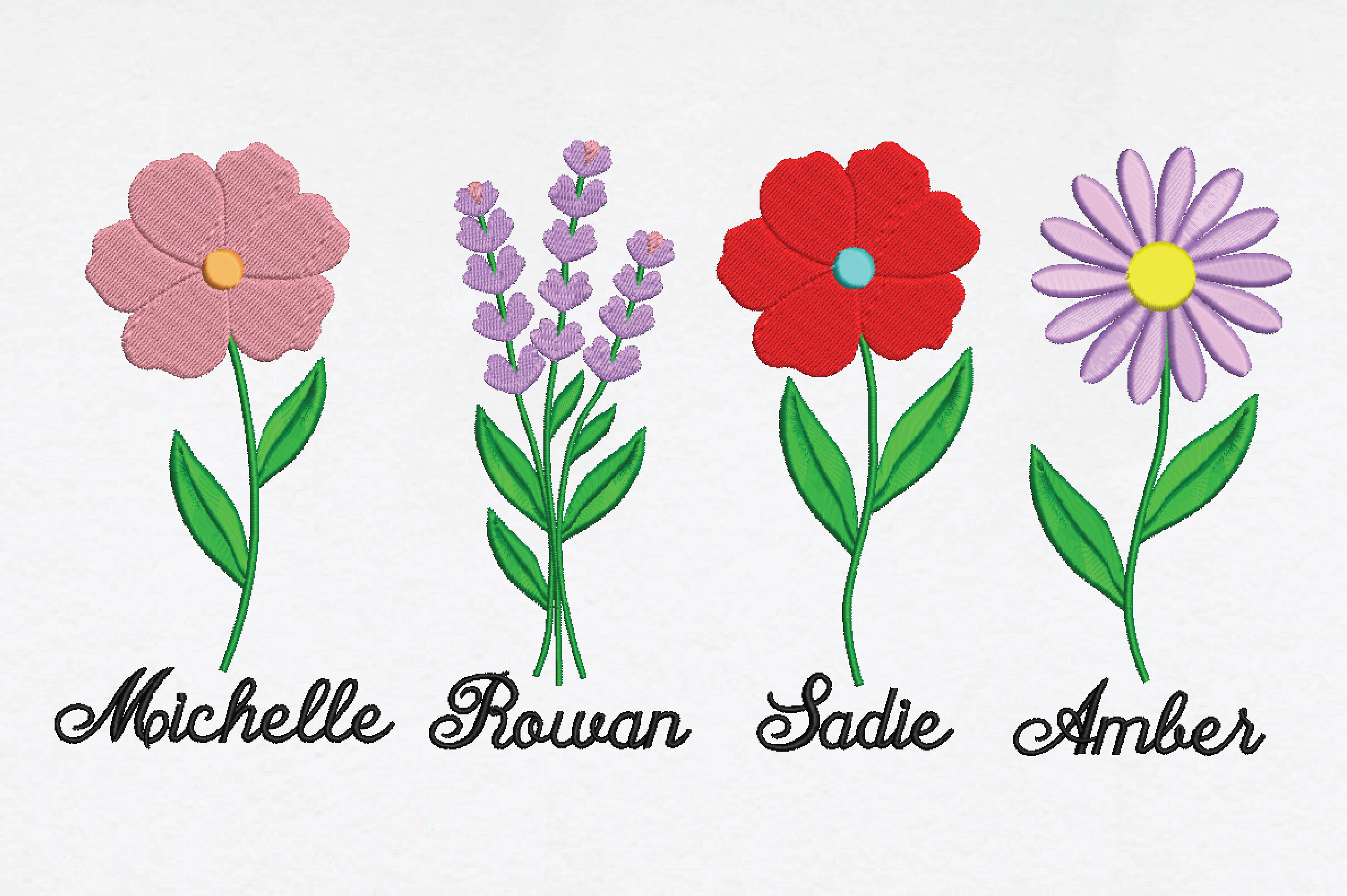 Wildflower Bouquet Embroidery Design