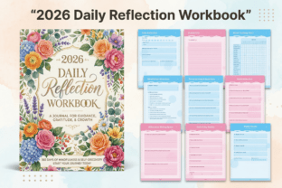 Notebook Design Reflective Diary Design 2026 Daily Reflection Workbook Graphic by Printable Design · Creative ...