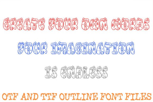 Cartoon Houses Font - Preview 2