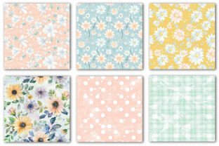 Colorful Pastel Floral Seamless Patterns Graphic by Precision Patterns ...