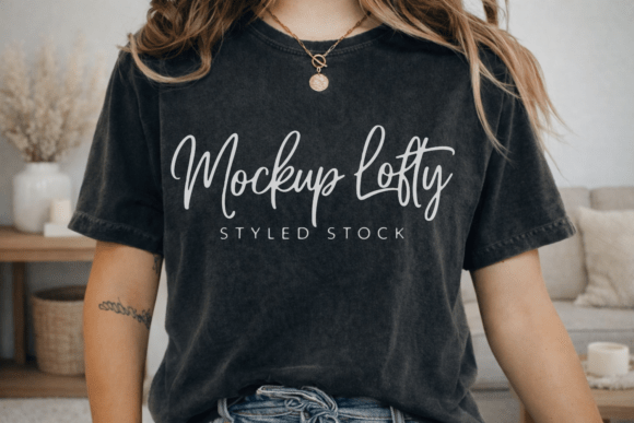 Comfort Colors 1717 Black T-shirt Mockup Graphic Product Mockups By Mockup Lofty
