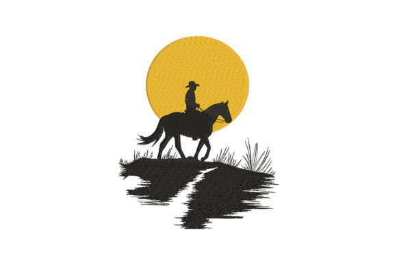 Cowboy in the Sunset