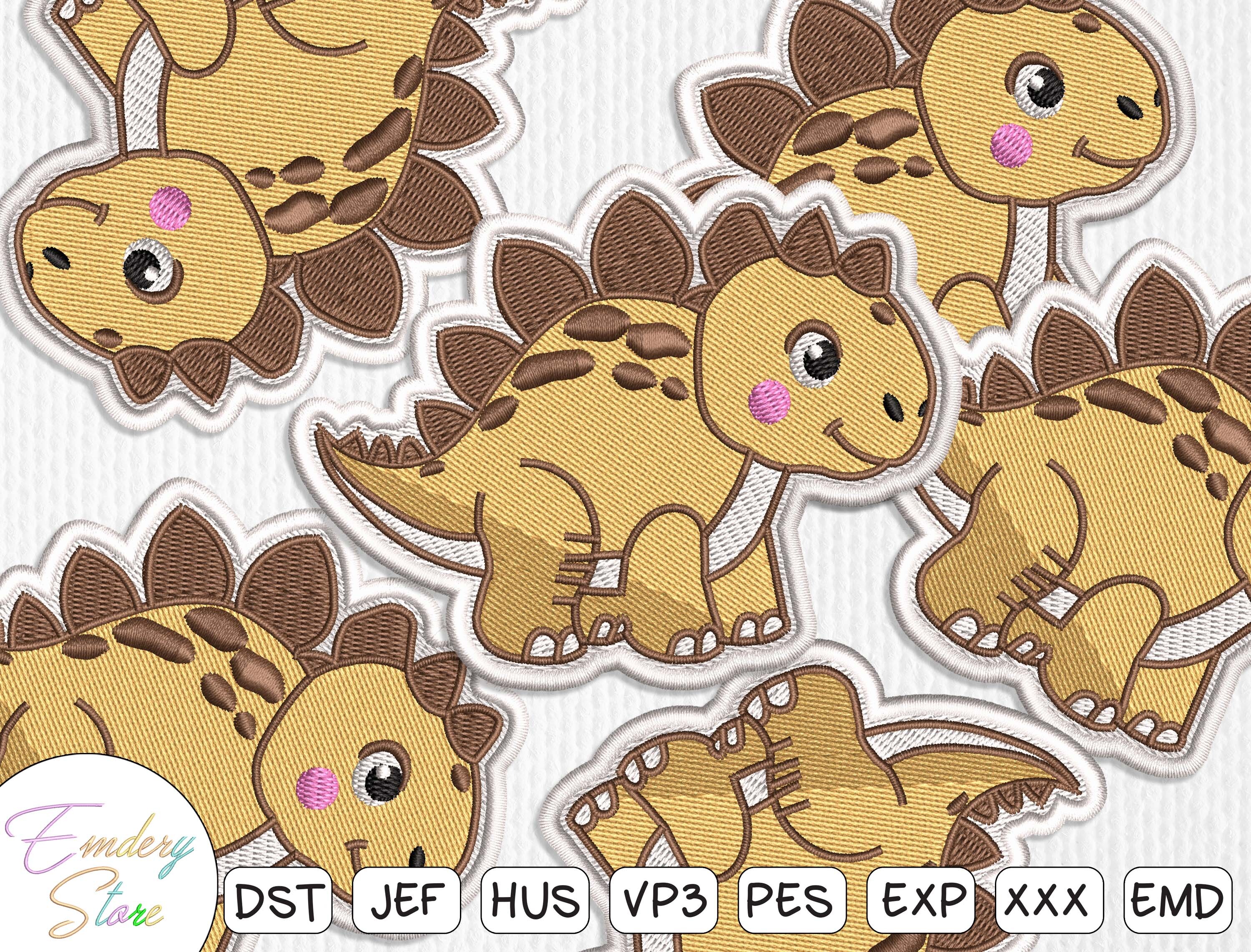 Cute Dinosaur Embroidery Design Patch