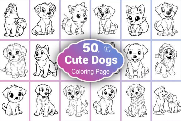 Cute Dog Coloring Page