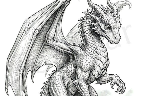 Cute Medieval Dragon Illustration