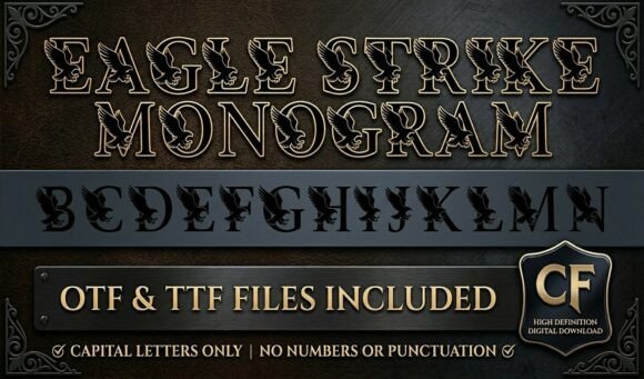 Eagle Strike Monogram Font - Preview 1