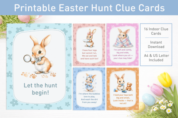 Easter Bunny Hunt Clue Cards