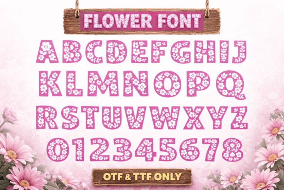 Floral Rain Font - Preview 1