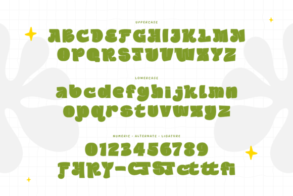 Funky Lacy Font PNG with transparent background - Preview 1