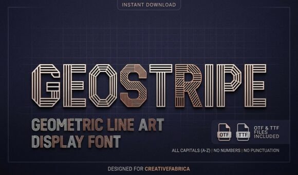 Geostripe Font - Preview 1