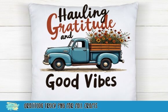 Gratitude Truck PNG for Fall Crafts
