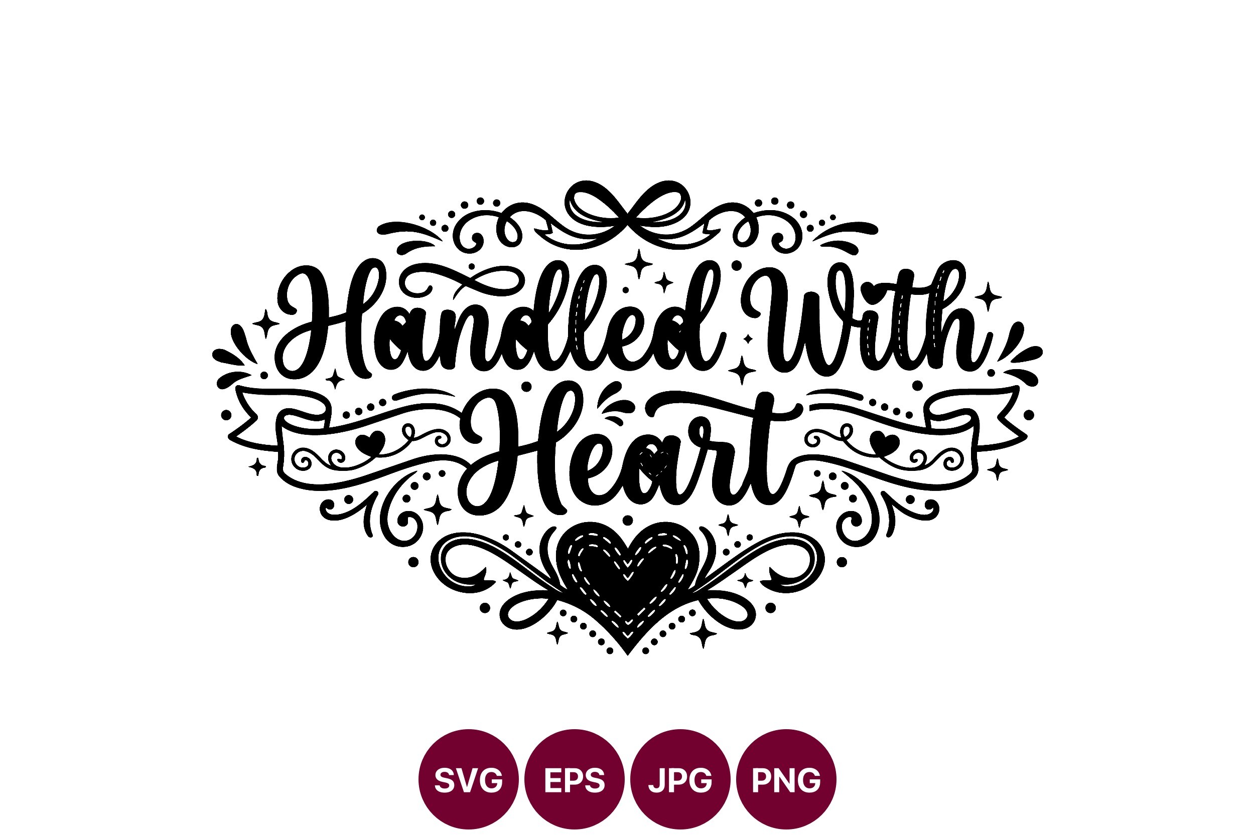 Handled with Heart SVG Design