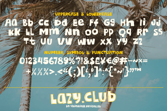 Lazy Club Font PNG with transparent background - Preview 6