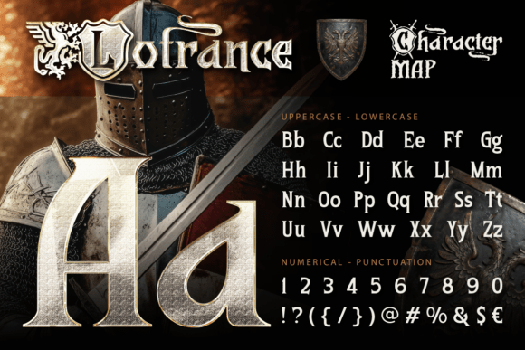 Lotrance Font PNG with transparent background - Preview 1