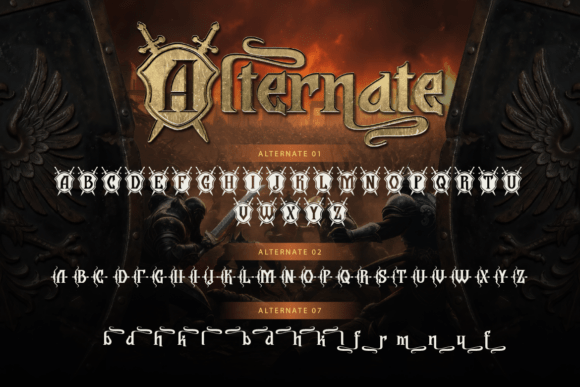 Lotrance Font PNG with transparent background - Preview 4