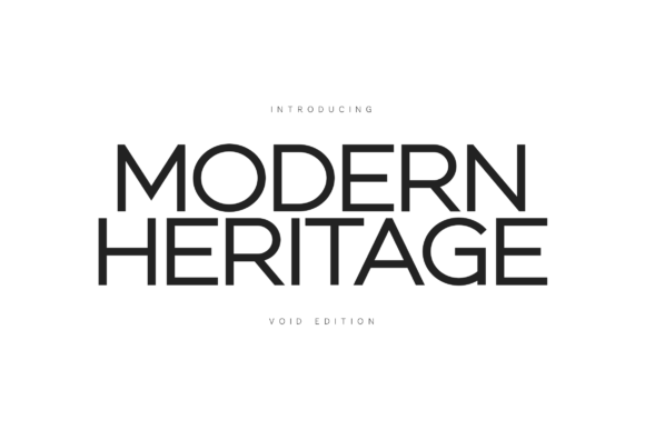 Preview specimen of Modern Heritage sans serif font
